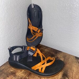 Chaco Kids Sandals Size 5 Women's‎ 6-6.5 Orange Straps Adjustable Hiking Shoes